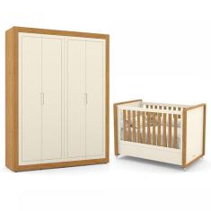 Imagem de Jogo de Quarto Infantil Tutto New com Guarda Roupa 4 Portas e Berço - Matic Móveis