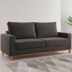 Imagem de Sofá 2 Lugares Gibran Veludo Grafite - Viero Móveis