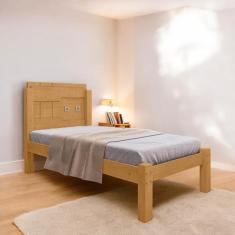Imagem de Cama Solteiro Reforçada Letícia Naturalle Com Colchão