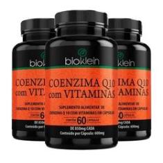 Imagem de Kit 3 Coenzima Q10 Com Vitaminas - 60 Cápsulas - Bioklein