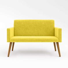 Imagem de Sofá Namoradeira Pés Palito Sala, Quarto - Amarelo