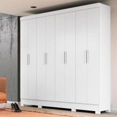 Imagem de Guarda Roupa Casal Diplomata 8 Portas 4 Gavetas Branco - Fabrica 1 Móveis