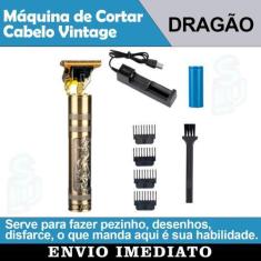 Imagem de Máquina De Cortar Cabelo Profissional Dragão Barbearia Pezinho Desenho
