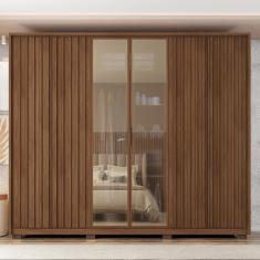 Imagem de Guarda Roupa Casal 6 Portas 4 Gavetas Centurium Marrom