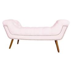 Imagem de Recamier Calçadeira Estofado Sienna Casal 140 Cm Corano Rosa Bebe - LM
