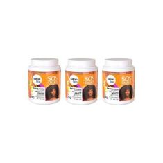 Imagem de Creme Pentear Salon Line 1Kg Sos Cachos Oleo Manga - 3Un