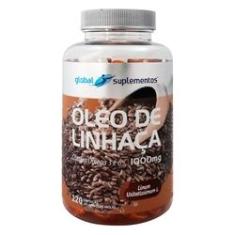 Imagem de Óleo de Linhaça 1000mg Global Suplementos - 120 Cápsulas