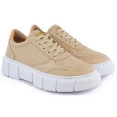 Imagem de Tênis Casual Feminino Flatform Tratorado Amendoa Nectar-Feminino