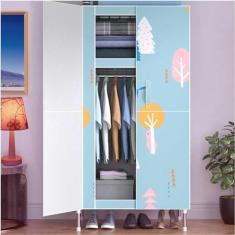 Imagem de Guarda-roupa portátil Guarda-roupa de quarto familiar Porta de correr Guarda-roupa portátil Guarda-roupa Organizador de armazenamento de roupas 33,4 x 20 x 67 polegadas Fácil de montar Armário de
