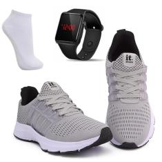 Imagem de Kit tenis feminino academia + relógio digital LED + meia