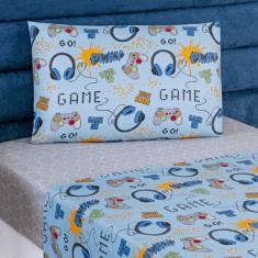 Imagem de Jogo De Cama Lençol Kids Solteiro Game 3 Peças