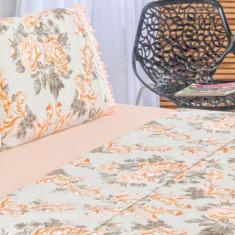 Imagem de Jogo De Cama Lençol Solteiro 3 Peças 100% Algodão Percal 180 Fios Baba