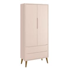 Imagem de Guarda Roupa Infantil 2 Portas Theo Retr  Com P s Amadeirado