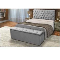 Imagem de Kit Baú Recamier + Cabeceira Sonho King Suede 