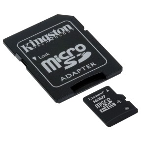 Imagem de Cartão de Memória Micro SDHC com Adaptador Kingston 16 GB SDC4/16GB