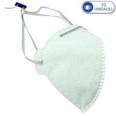 Imagem de 10 Unidades Máscaras Descartáveis ksn PFF2 Com Clipe Nasal e Elástico de Cabeça