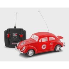 Imagem de Carrinho Brinquedo Fusquinha De Controle Remoto Infantil Acende Farol
