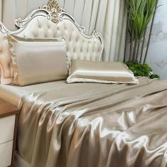 Imagem de Jogo De Cama Lençol Queen Luxo Charmousse 4 Peças - Bronze - Casa Show