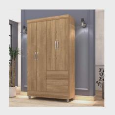 Imagem de Guarda-roupa Solteiro Panama 4 Portas Nature