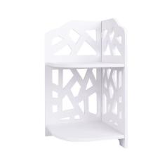 Imagem de HornTide Breve organizador fashion prateleira de canto de 2 camadas para boneca cosmética em vasos, suplementos de vitaminas e plantas, organizador faça você mesmo, decoração de mesa de madeira e