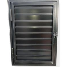 Imagem de Portinhola 1 Folha Esquadrias Brasil 40x40 Preto Direito