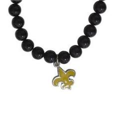 Imagem de Pulseira New Orleans Saints Preto C/ Pingentes Metálicos