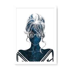 Imagem de Arte Maníacos Quadro Decorativo Grl Pwr Óculos - 23x16,25cm (Moldura caixa em laca )