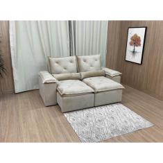 Imagem de Sofá Retrátil Reclinável 2,00 m Bege 511 Athenas Premium