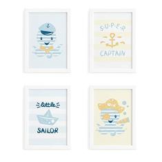 Imagem de Quadros Para Quarto De Bebê Marinheiro Moldura  22x32