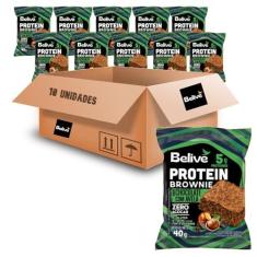 Imagem de Brownie Protein Chocolate c/Avelã BELIVE 40g (10 unidades)
