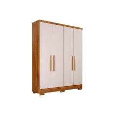 Imagem de Guarda Roupa 4 Portas e 2 Gavetas c/ Pés Milly/Veneza Cumaru/Fendi - Novo Horizonte