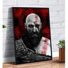 Imagem de Quadro decorativo Poster Gamer Kratos God Of War 4 Jogo Arte