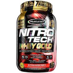 Imagem de Nitro Tech 100 Whey Gold 1,13kg  Morango  Muscletech