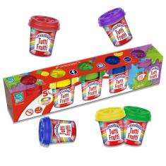 Imagem de Kit 05 Massinha de Modelar Colorida Brinquedo Com Cheiro