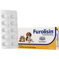 Imagem de Diurético Vetnil Furolisin Comprimido 20 mg para Cães e Gatos - 10 Comprimidos