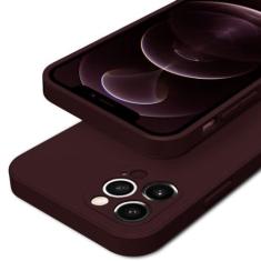 Imagem de Capa de telefone quadrada de silicone líquido neon para iPhone 11 14 13 12 Pro Max Xs Xr X 7 8 Plus Capa de proteção de lente completa, cor ameixa, para iPhone 14 Plus