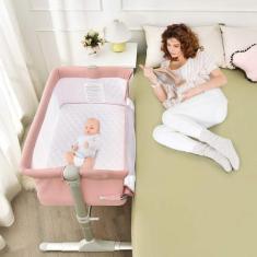 Imagem de Berço de cabeceira BABY JOY, dorminhoco de viagem portátil com bolsa d