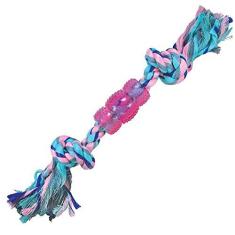 Imagem de Brinquedo para Cachorro Mordedor Corda Rubber Bone Pastel