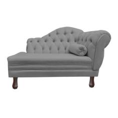 Imagem de Recamier Larissa Estofado Sala 120 cm Esquerdo De Quem Senta Suede Cin