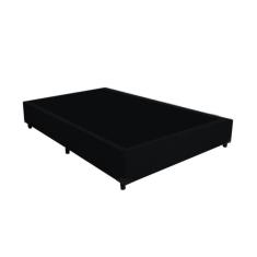 Imagem de Base Box Casal Viúva Crisle Sintético Preto 40x128x188
