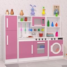 Imagem de Cozinha Completa Com Lavanderia Brinquedo Infantil Em MDF - Potente Mó