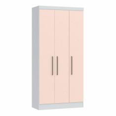 Imagem de Guarda Roupa Modulado 3 Portas 2 Gavetas Infinity Móveis Castro Branco Line/Blush Line