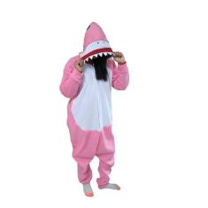 Imagem de Fantasia Pijama Kigurumi Soft Tubarão Rosa - Adulto