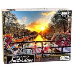 Imagem de Quebra Cabeça Amsterdam 500 Peças Puzzle Premium - Pais E Filhos