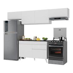 Imagem de Armário de Cozinha Compacta 260cm Veneza Multimóveis V3697 Branco