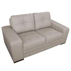 Imagem de Sofá 2 Lugares Sala de Estar Milano 170cm Couro Off White - Gran Belo