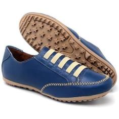 Imagem de Tênis Mocatênis Feminino Mocassim Casual Em Couro Legítimo Confortável-Feminino