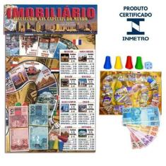 Imagem de Jogo De Tabuleiro Banco Imobiliário Mesa Brinquedo Educativo - TMC