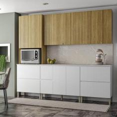 Imagem de Armário De Cozinha Completa 11 Portas 4 Gavetas Com Balcão Art - Kit's