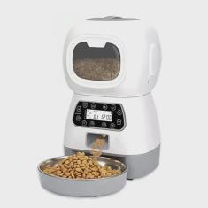 Imagem de Comedouro Automatico Programavel Raçao Pet Cachorro Gato Cao Programa Hora Comida Porçao Viagem Passeio Estudos Bichos Petshop